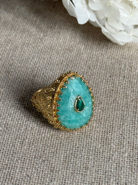 Bague Joséphine amazonite