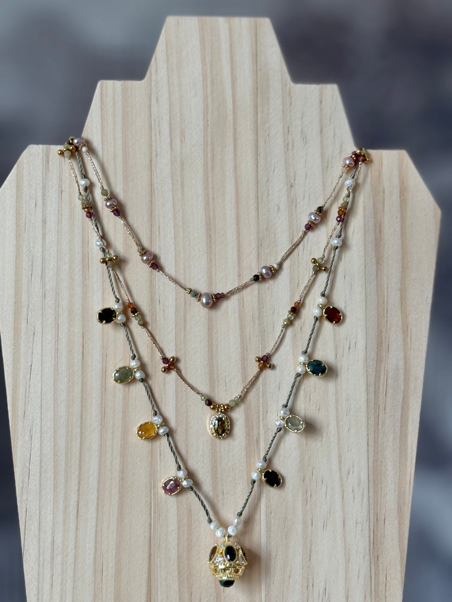 Collier Iris vert