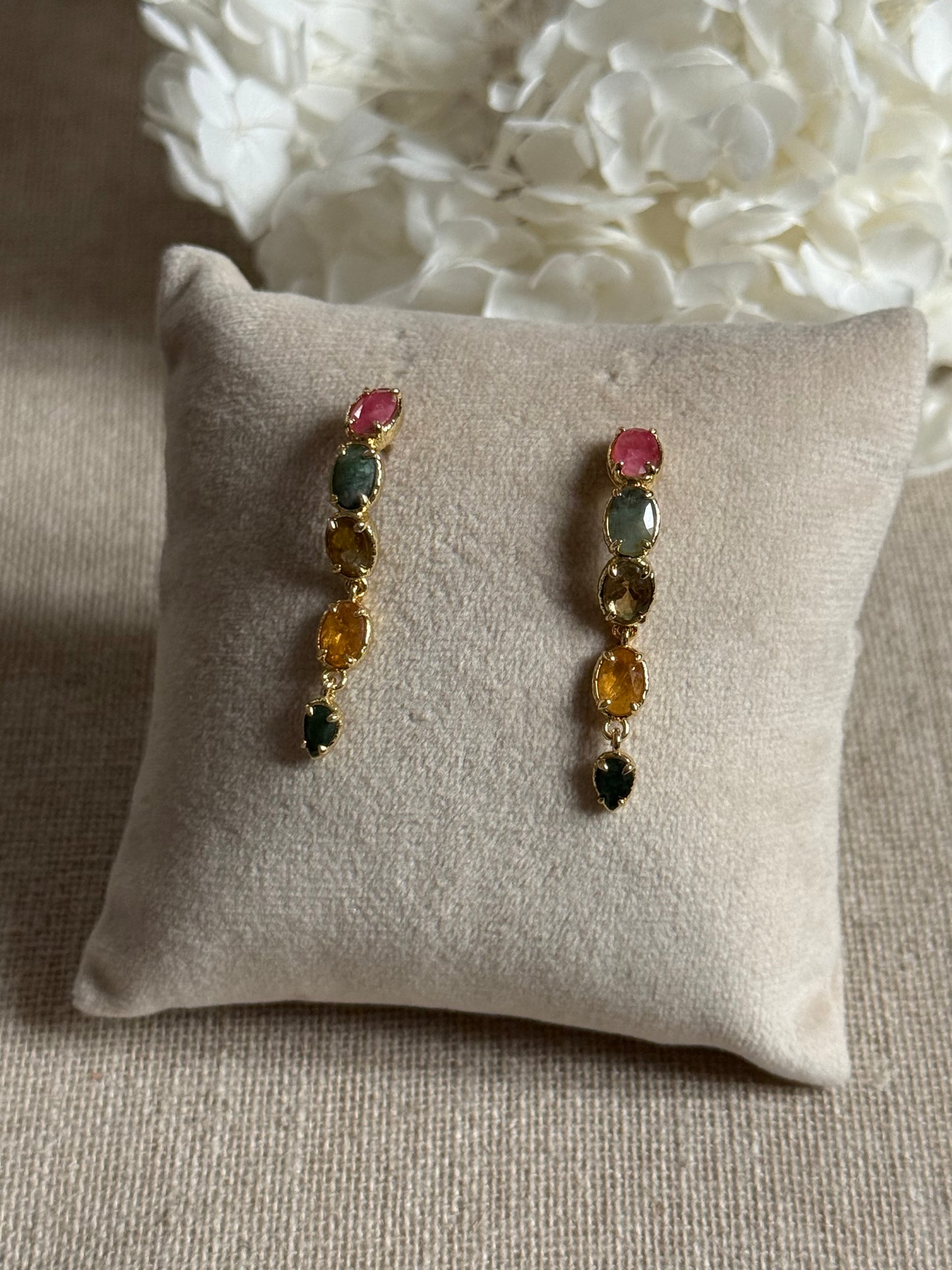 Boucles d'oreilles Aya tourmalines