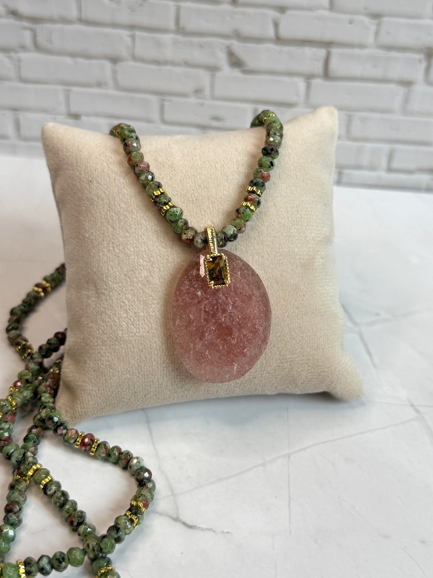 Sautoir Betty quartz fraise