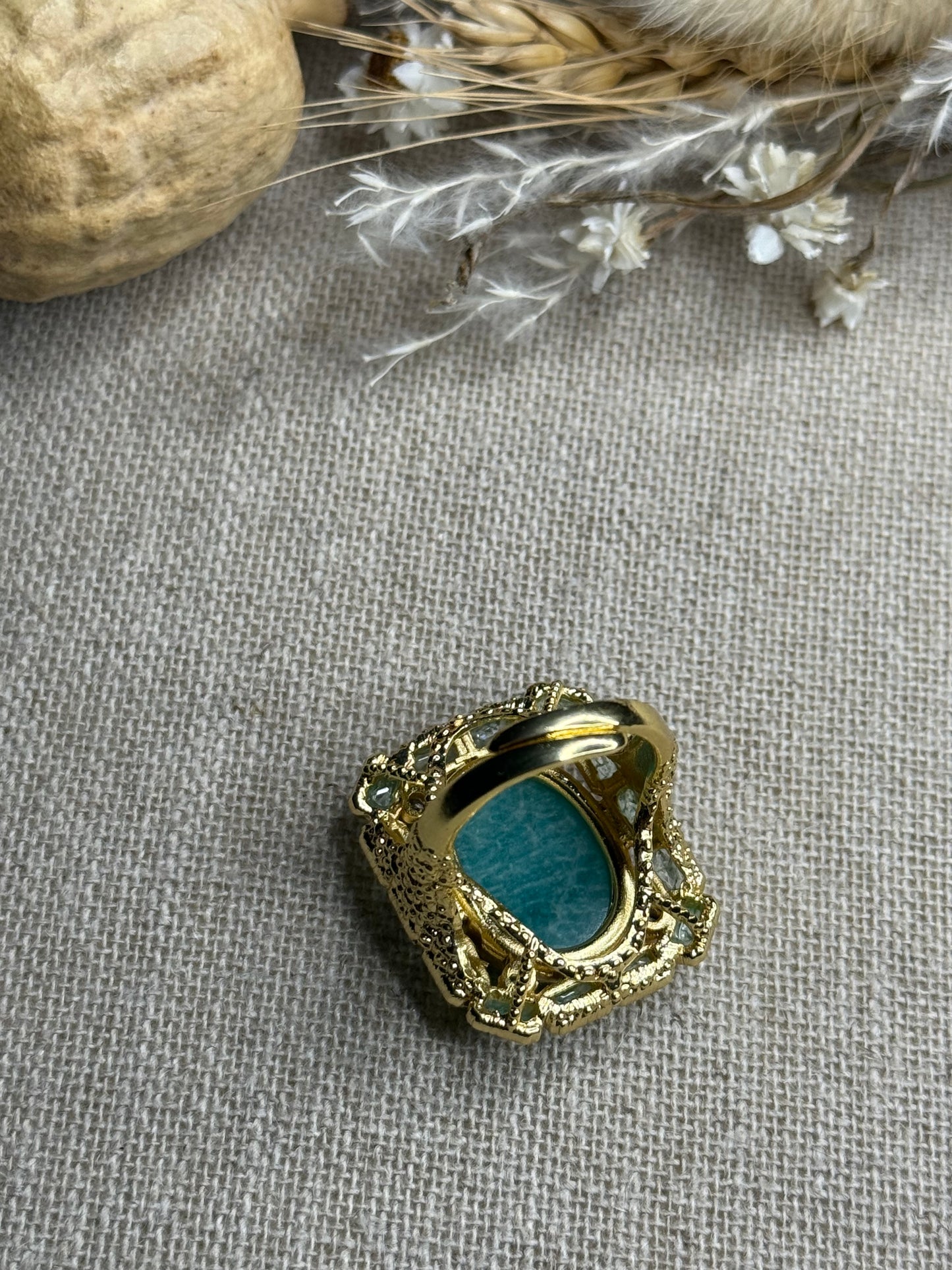Bague Deborah amazonite