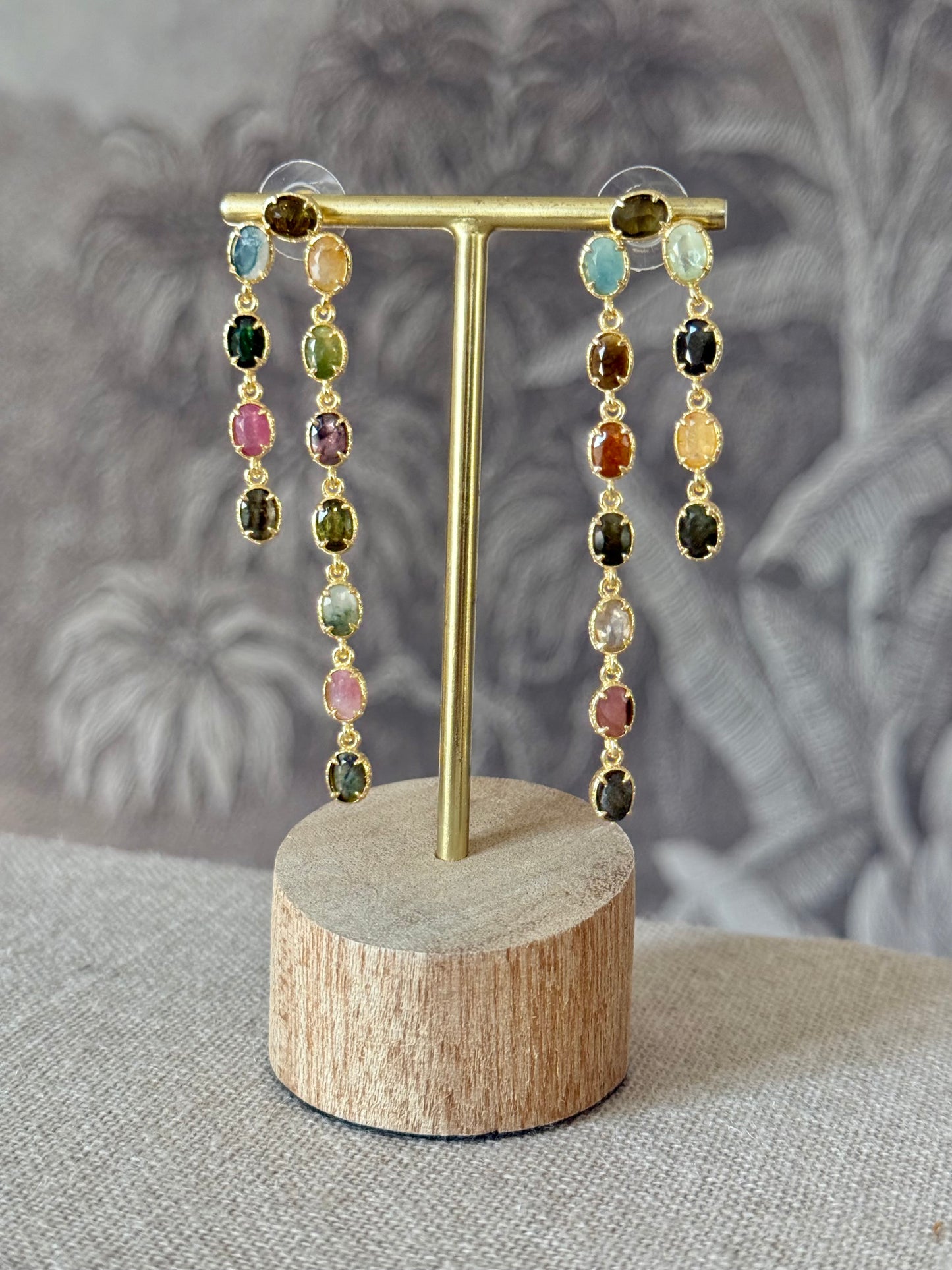Boucles d'oreilles Judith tourmalines