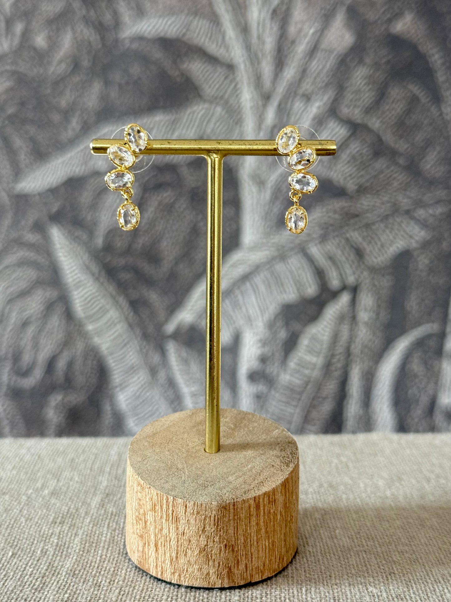 Boucles d'oreilles Monica cristal