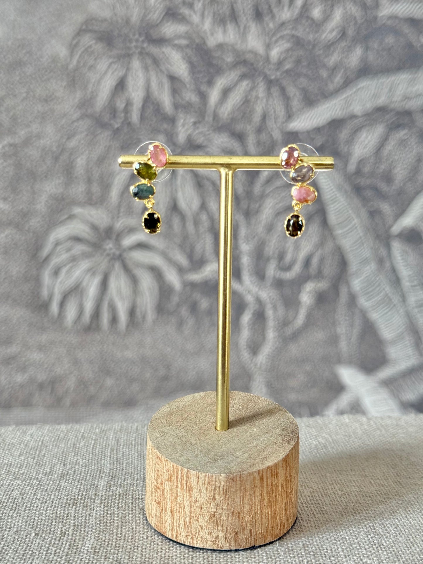 Boucles d'oreilles Monica tourmalines