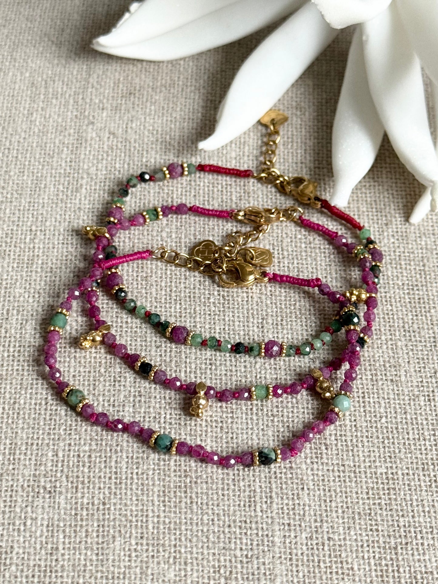 Bracelet Roxane rubis