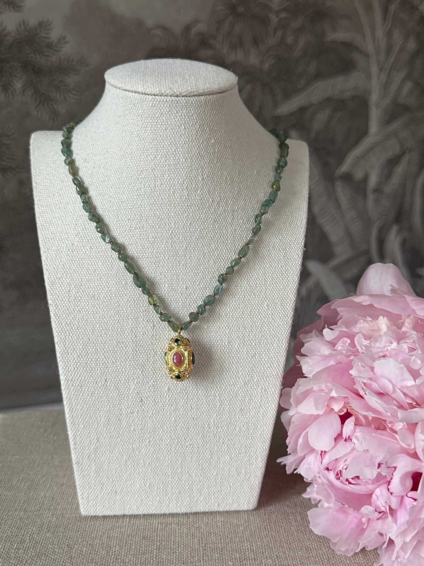 Collier Cléa préhnite