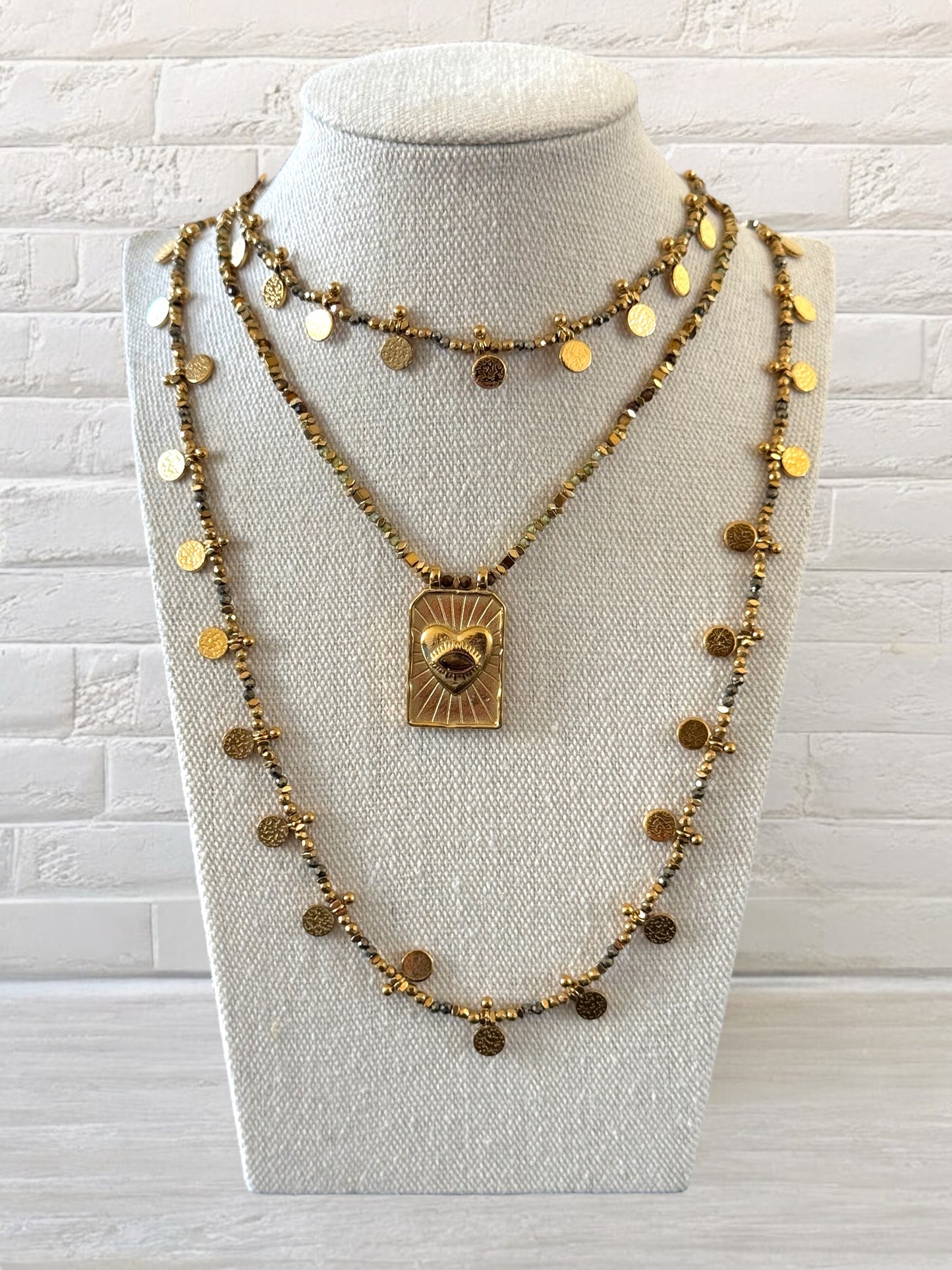 Collier Simone pyrites