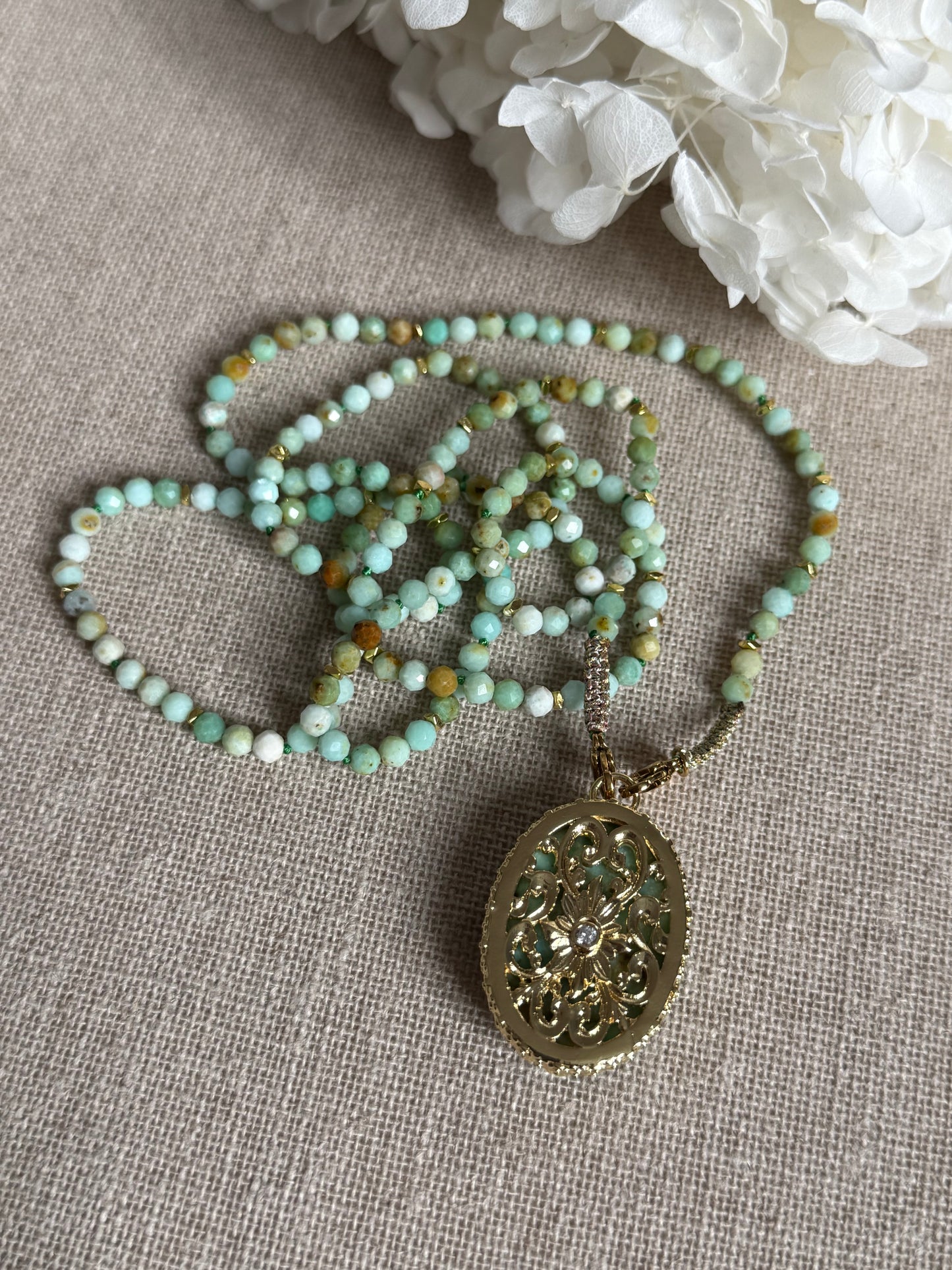 Sautoir Jasmine chrysoprases
