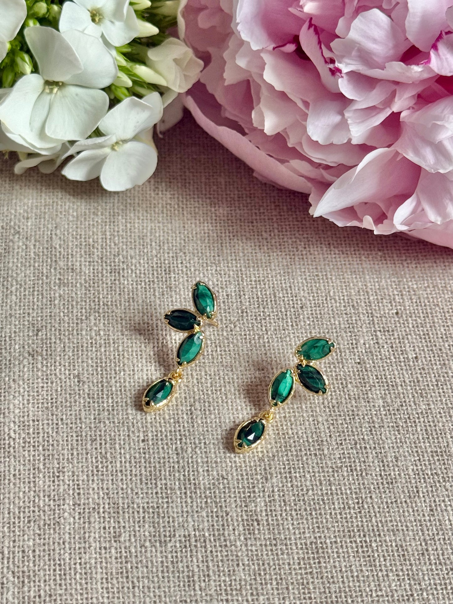 Boucles d’oreilles Oksana malachites