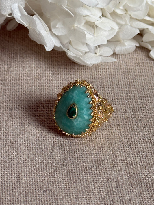 Bague Joséphine amazonite