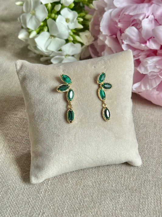 Boucles d’oreilles Oksana malachites