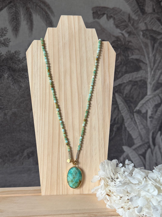Sautoir Jasmine chrysoprases