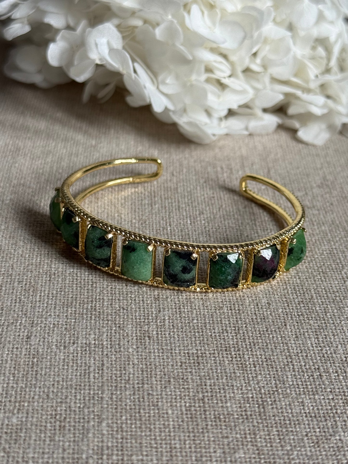 Bracelet Louise rubis zoïsites