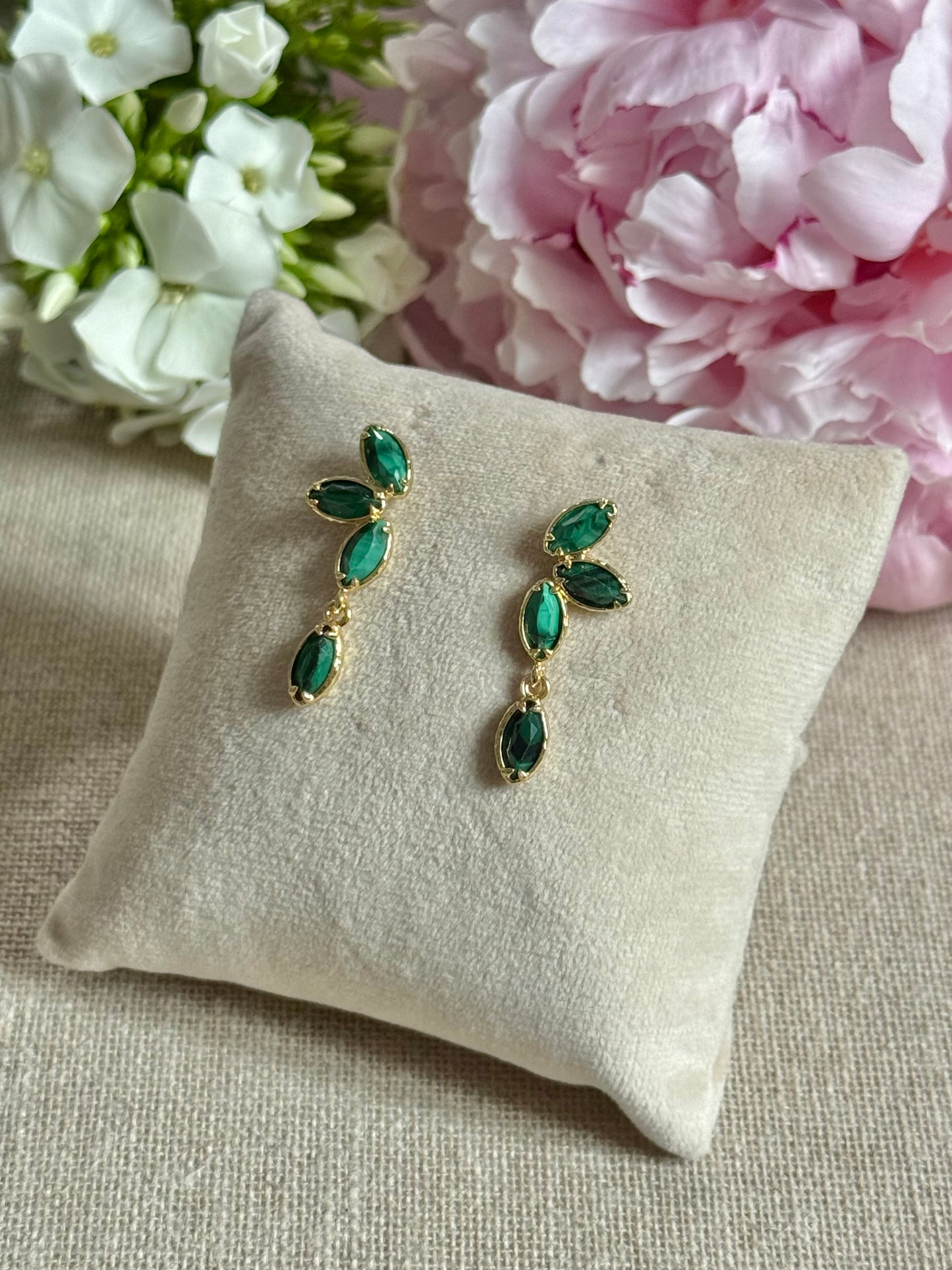 Boucles d’oreilles Oksana malachites