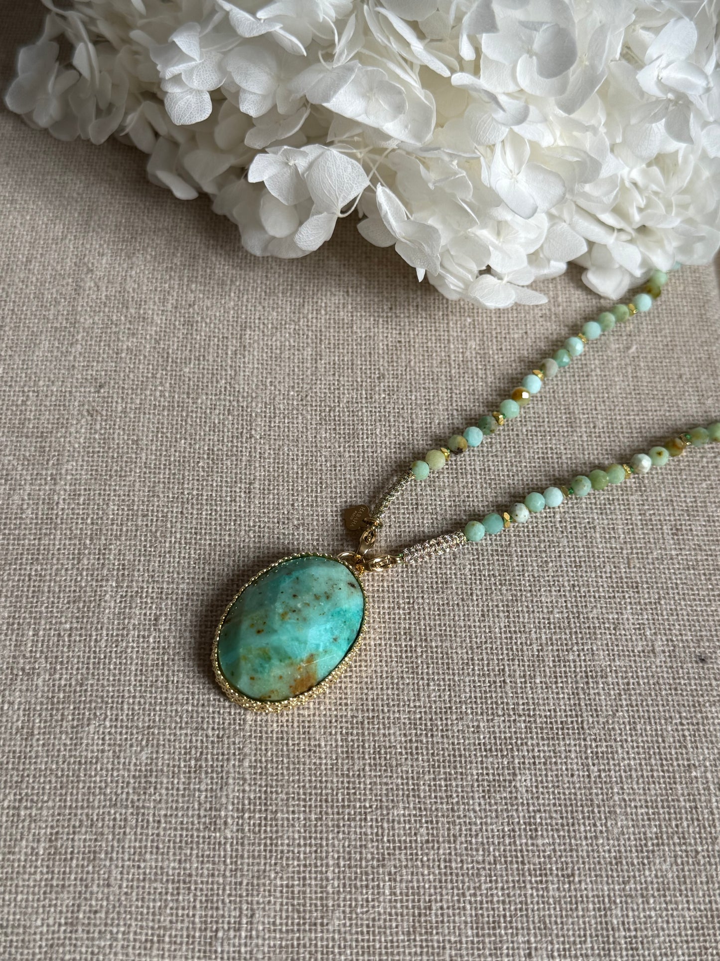 Sautoir Jasmine chrysoprases