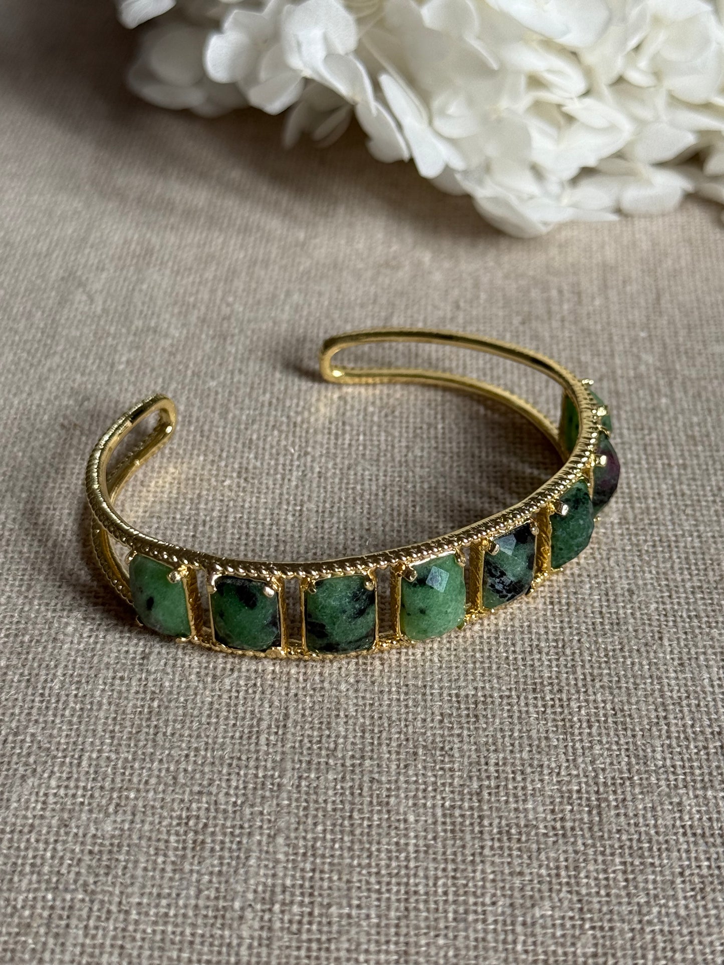 Bracelet Louise rubis zoïsites