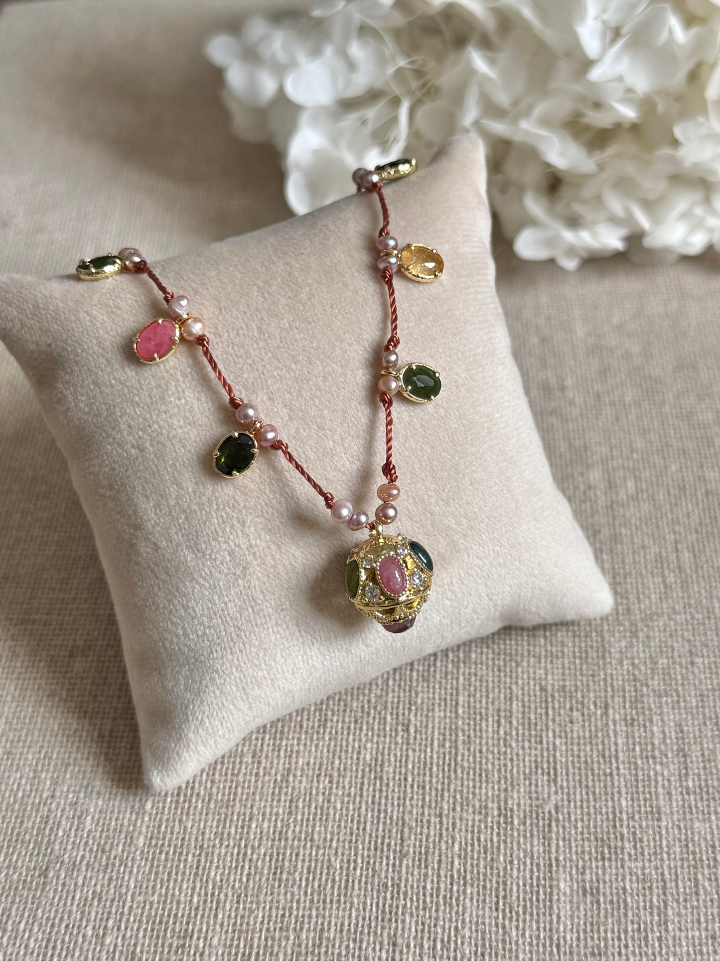 Collier Miranda marron