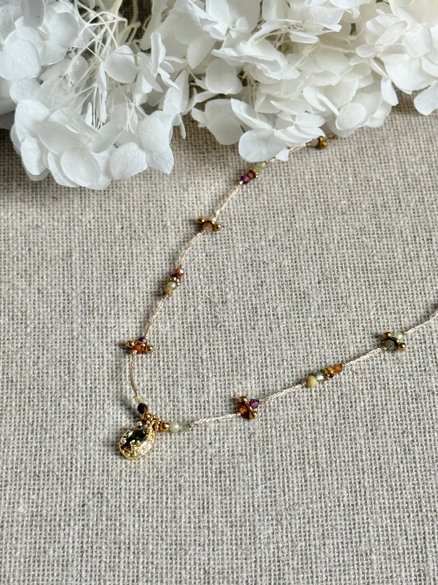Collier Iris vert