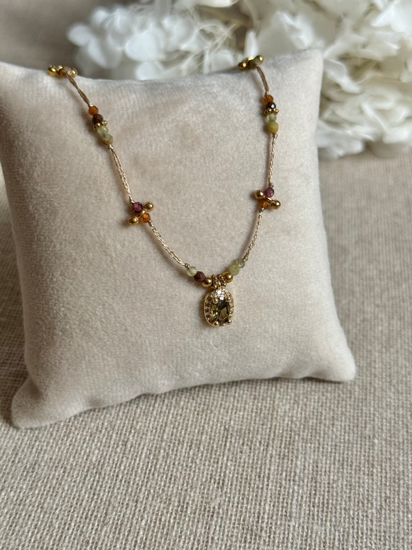 Collier Iris vert