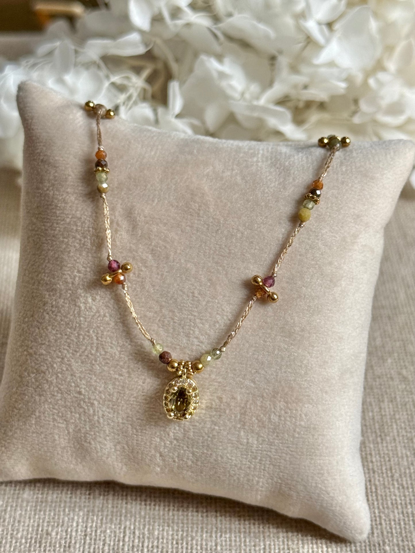 Collier Iris vert