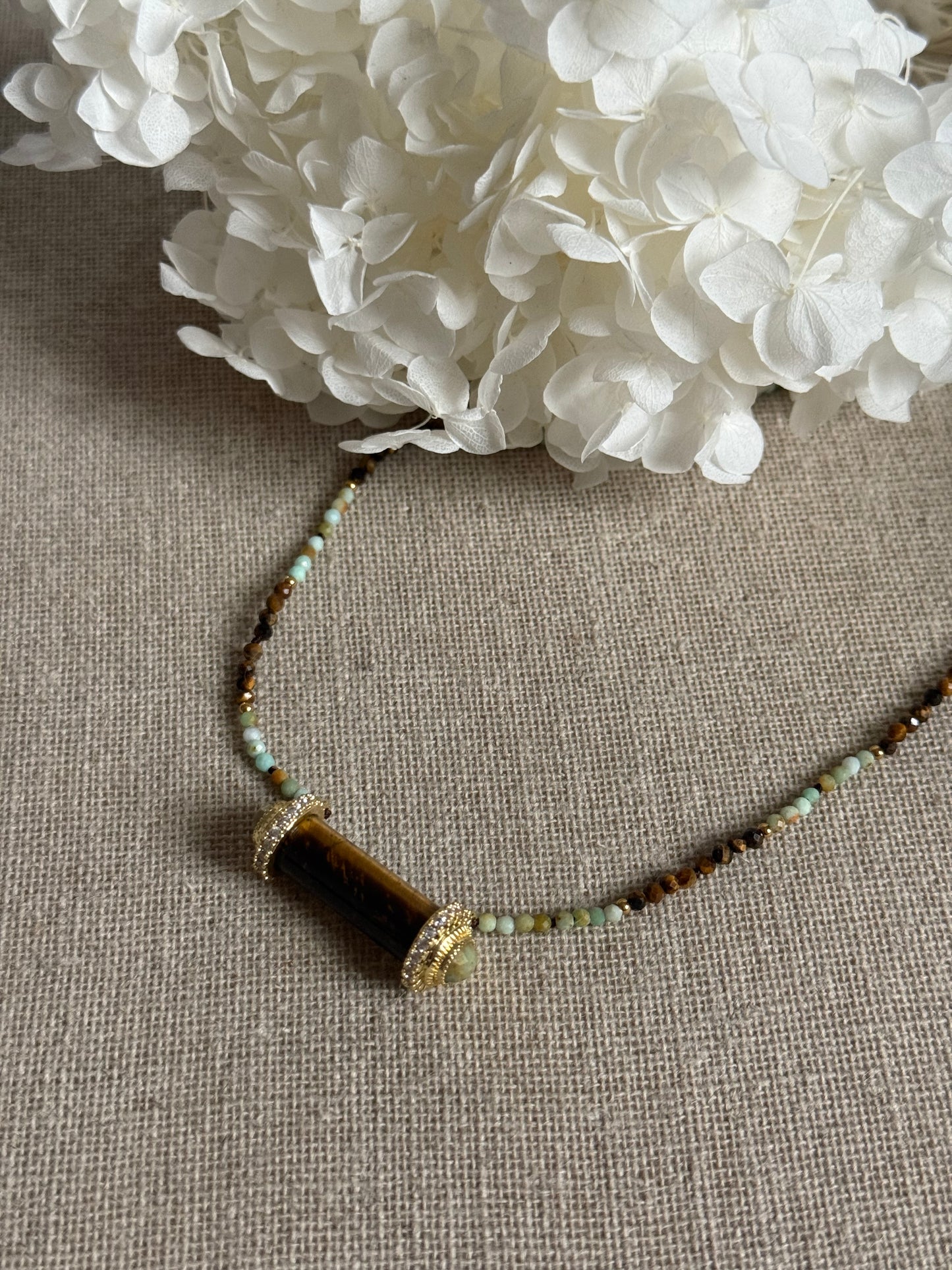 Collier Olivia oeil de tigre