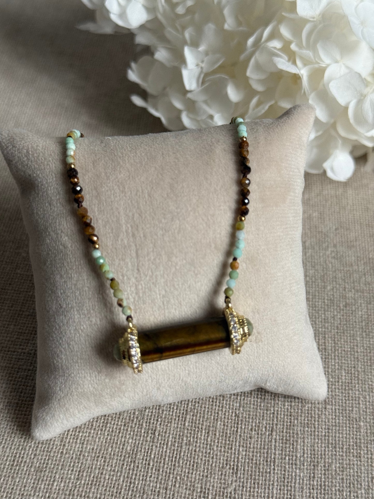 Collier Olivia oeil de tigre
