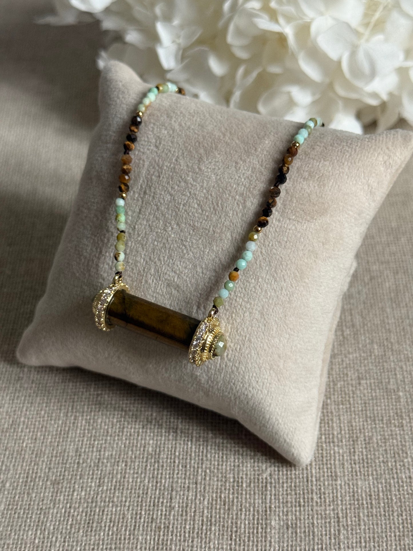 Collier Olivia oeil de tigre