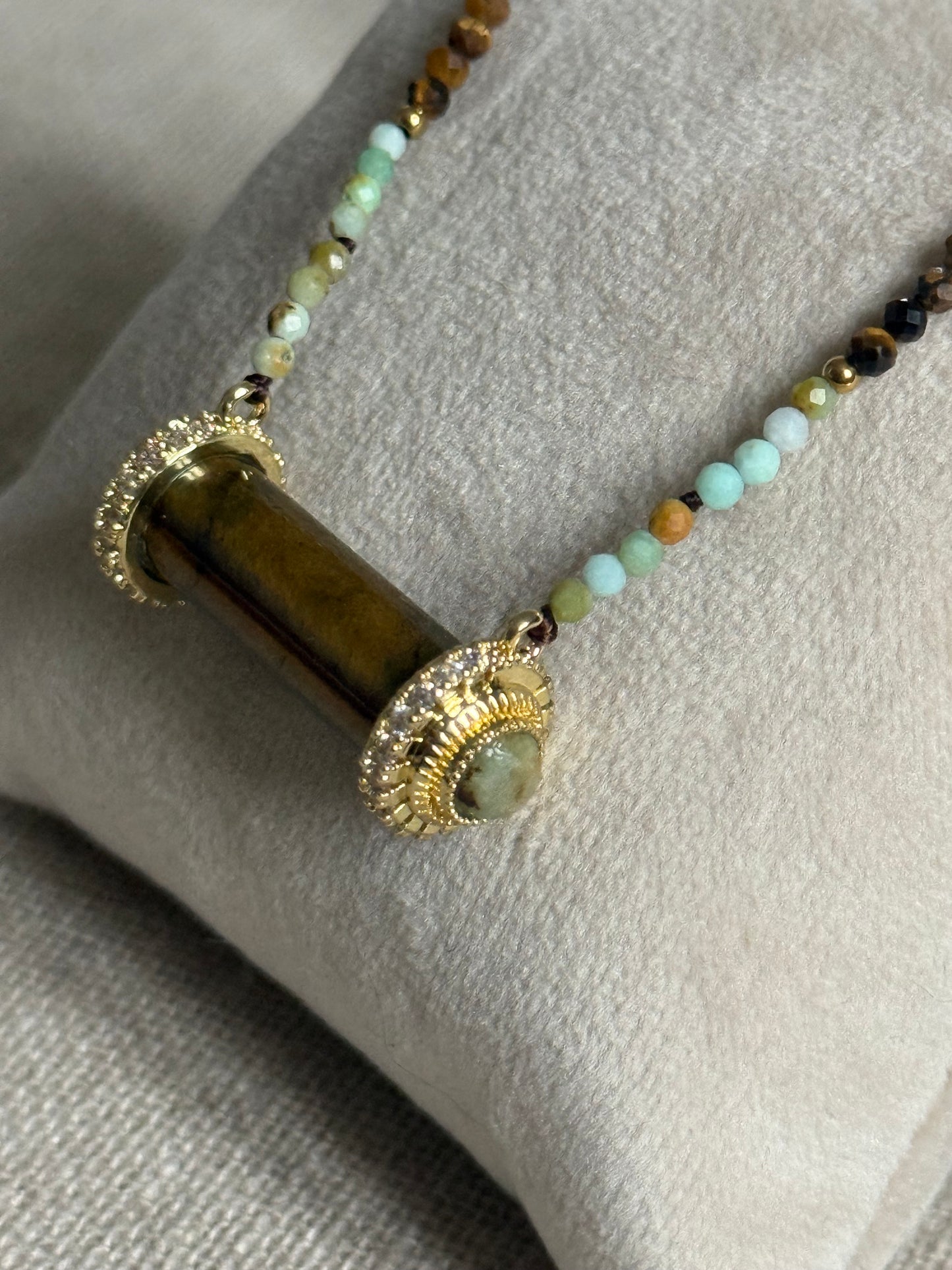 Collier Olivia oeil de tigre