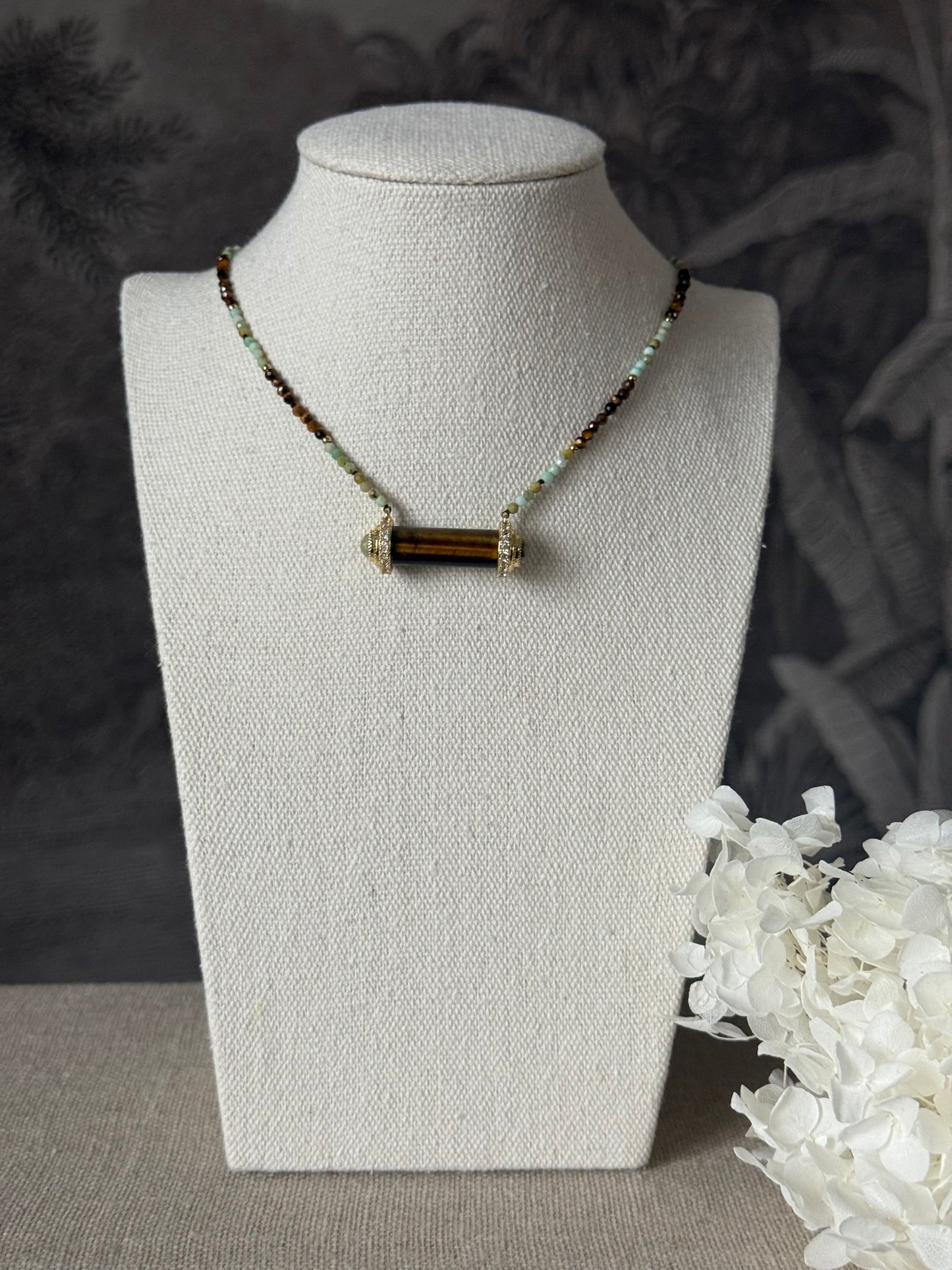 Collier Olivia oeil de tigre