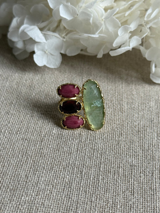 Bague Lya quartz vert