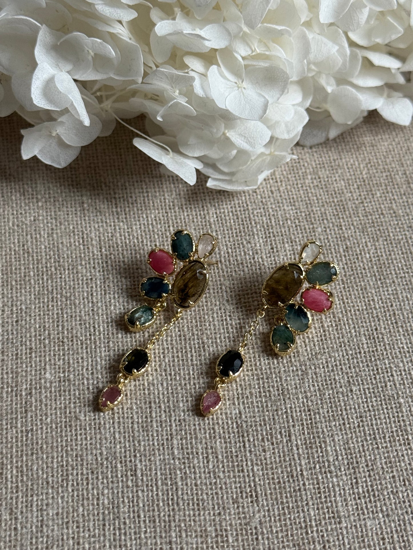 Boucles d'oreilles Alexia tourmalines