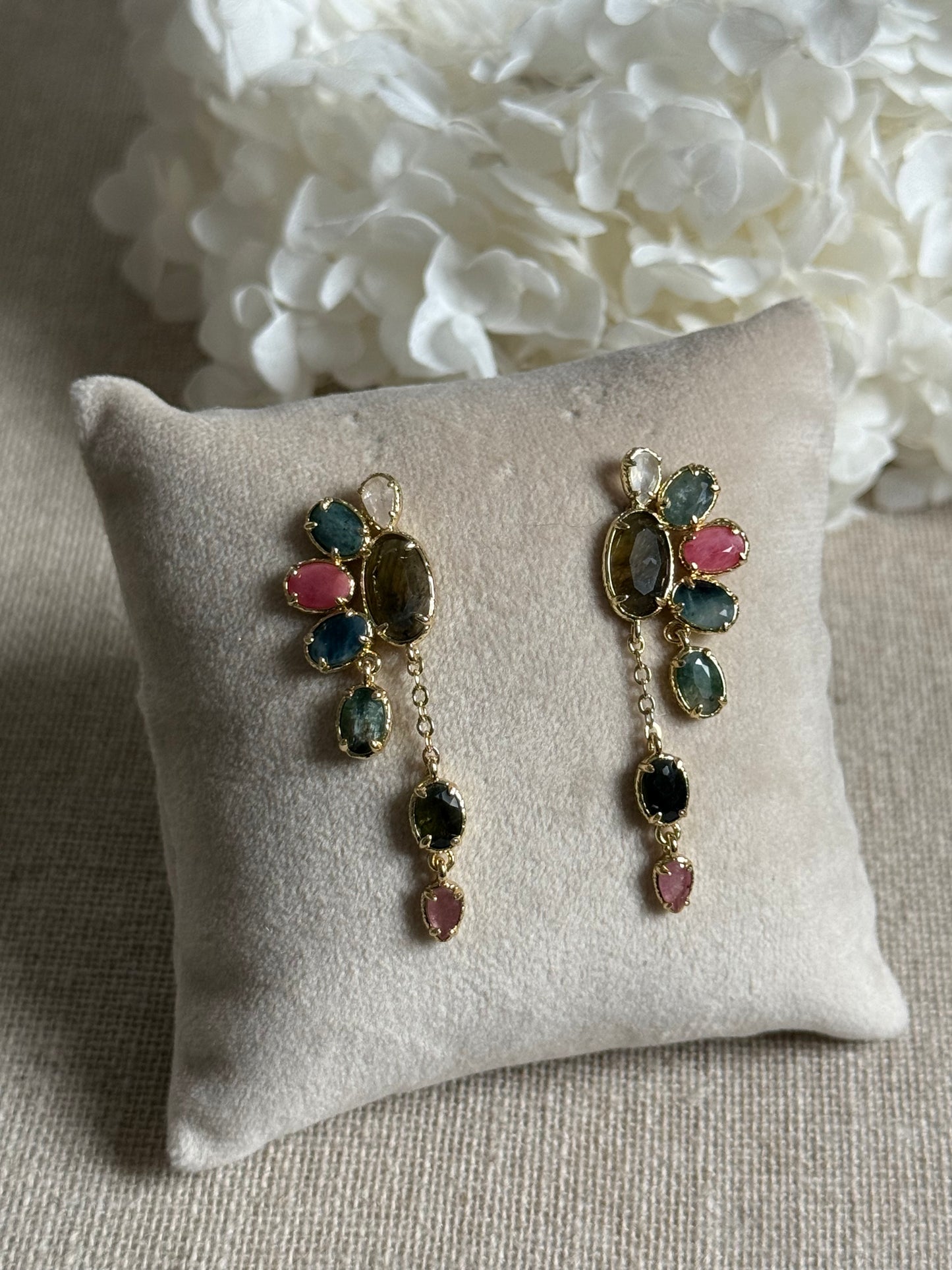 Boucles d'oreilles Alexia tourmalines