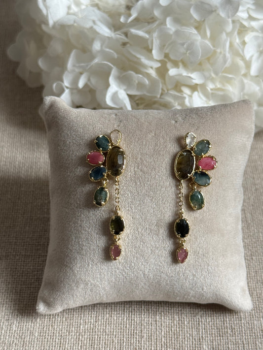 Boucles d'oreilles Alexia tourmalines