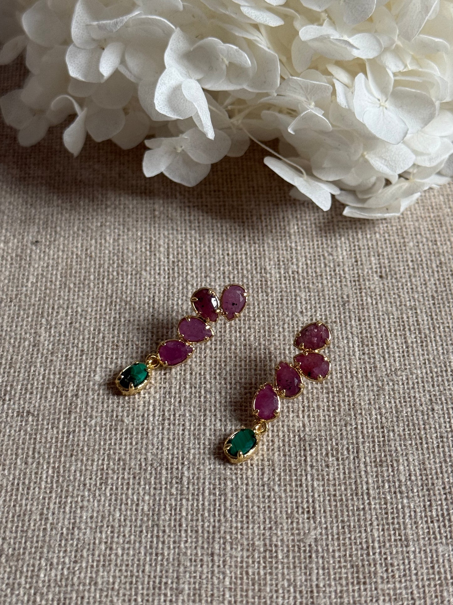 Boucles d'oreilles Alix roses