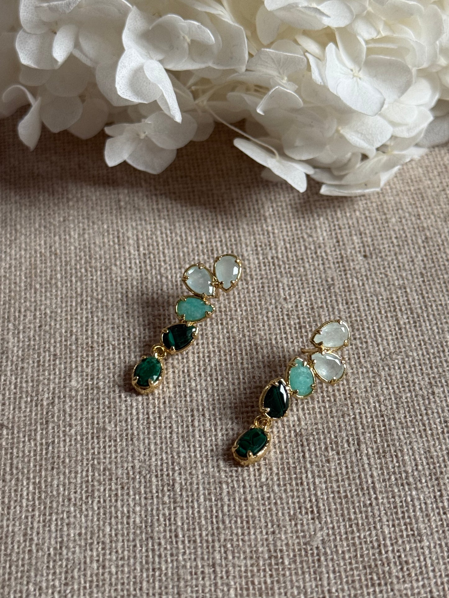 Boucles d'oreilles Alix vertes