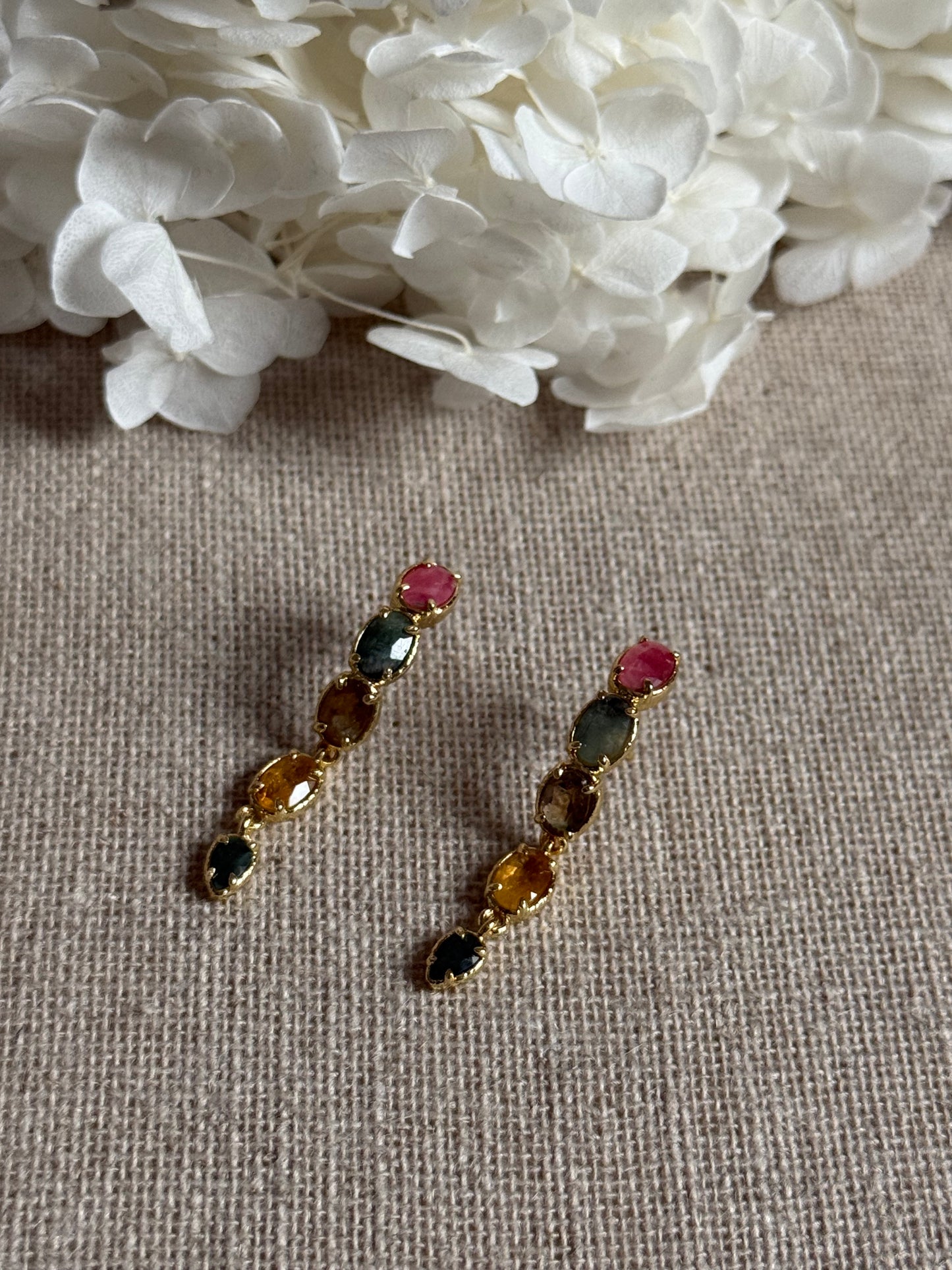 Boucles d'oreilles Aya tourmalines