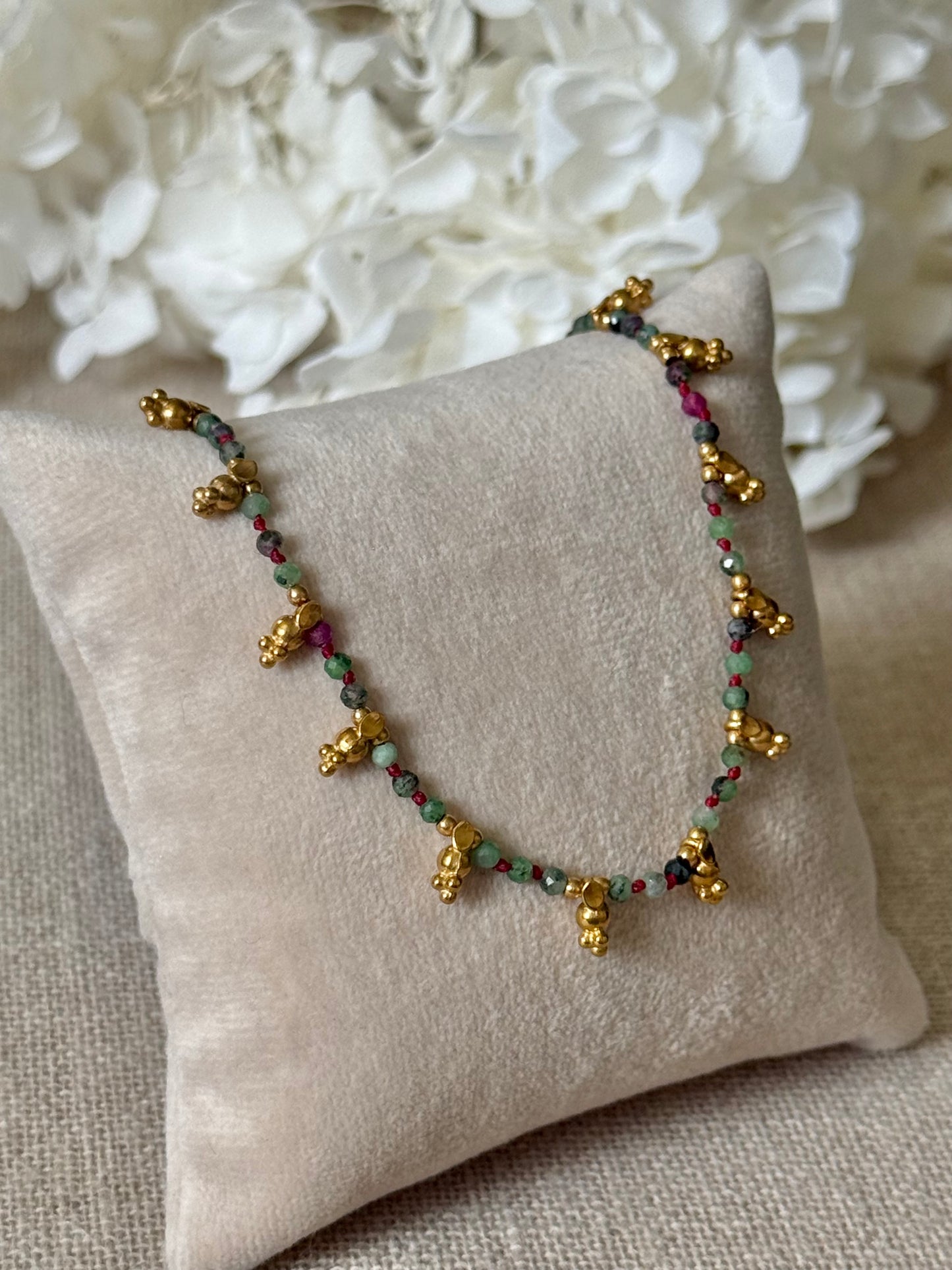 Collier Albane rubis zoïsites