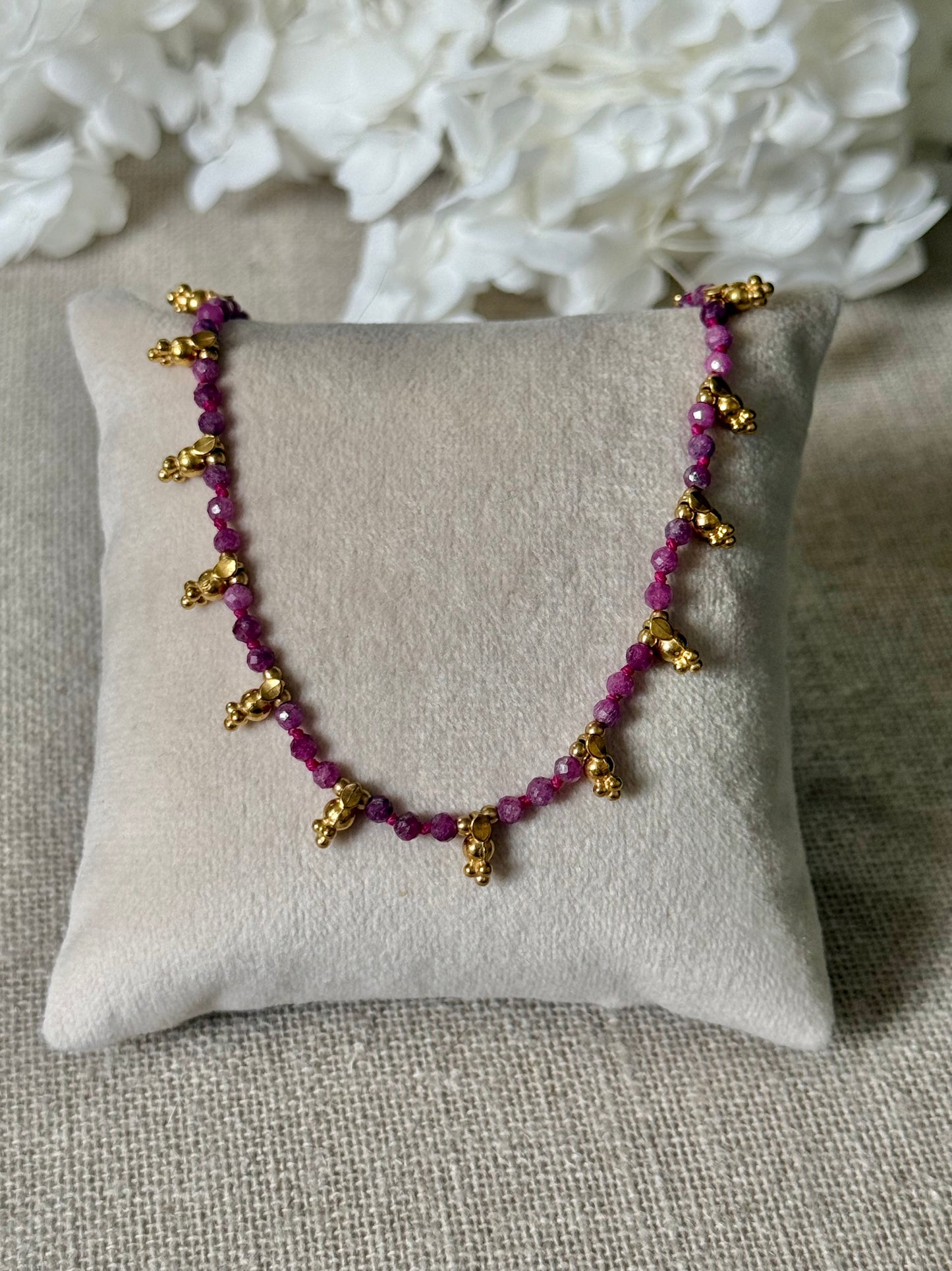 Collier Albane rubis bruts