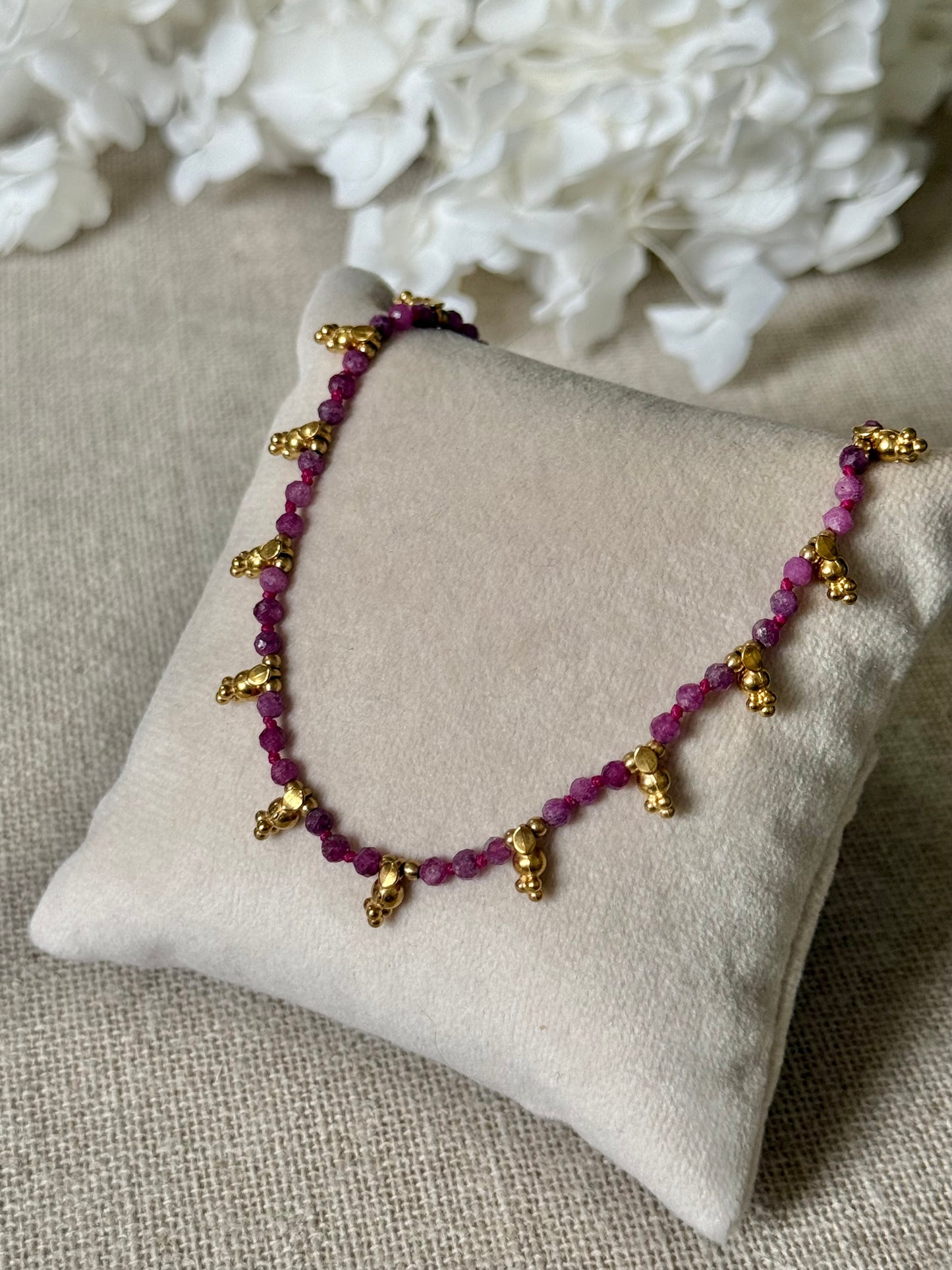 Collier Albane rubis bruts