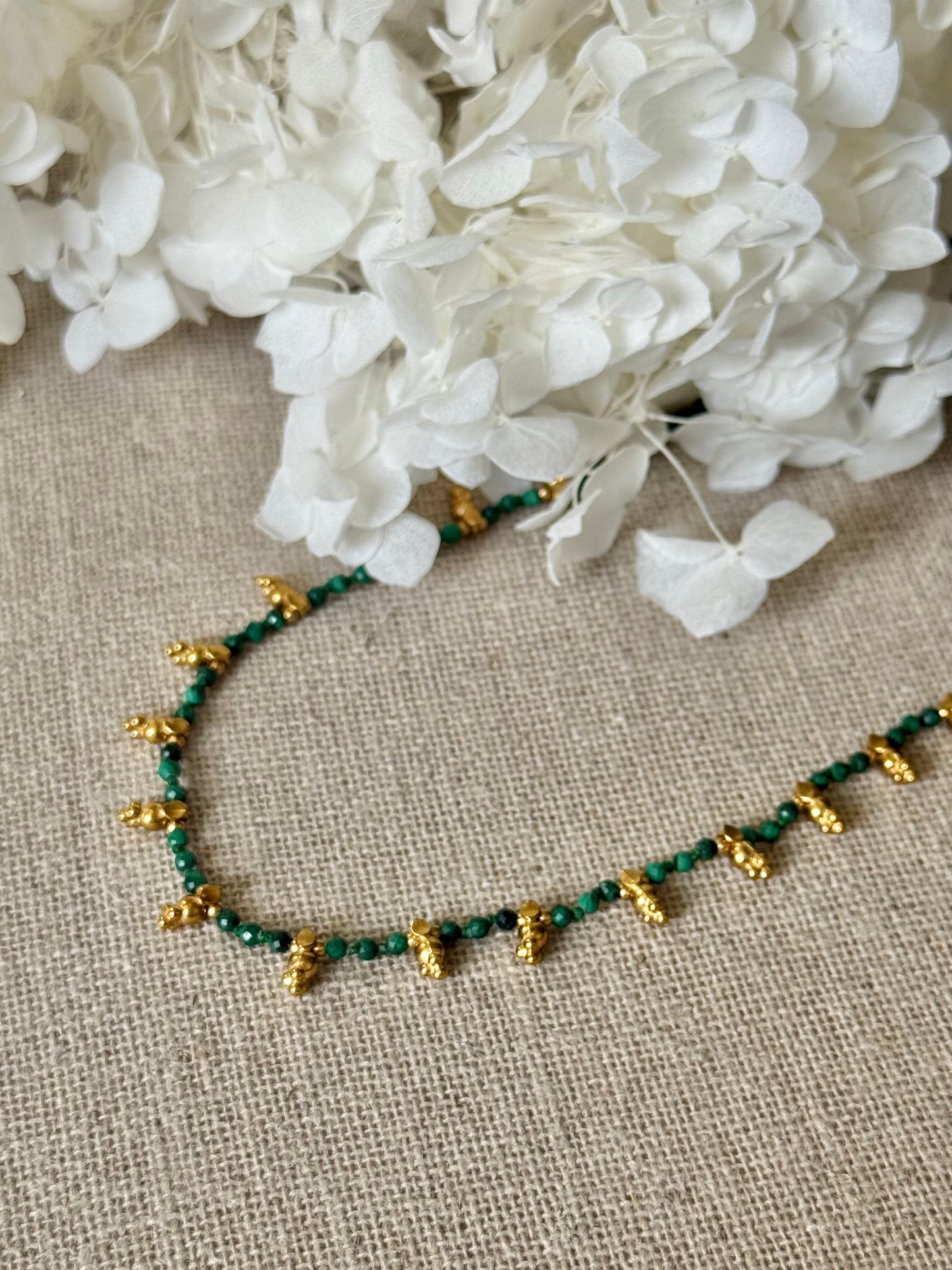 Collier Albane malachites