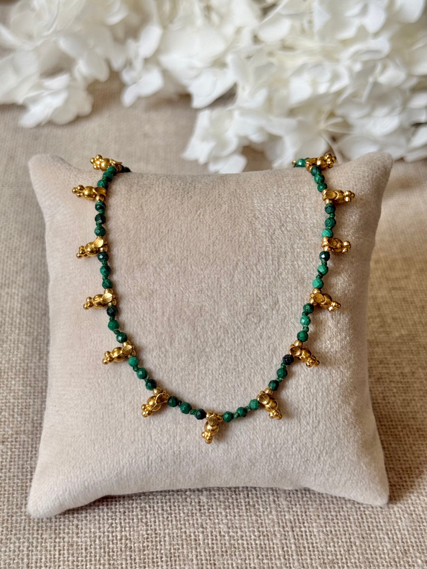 Collier Albane malachites