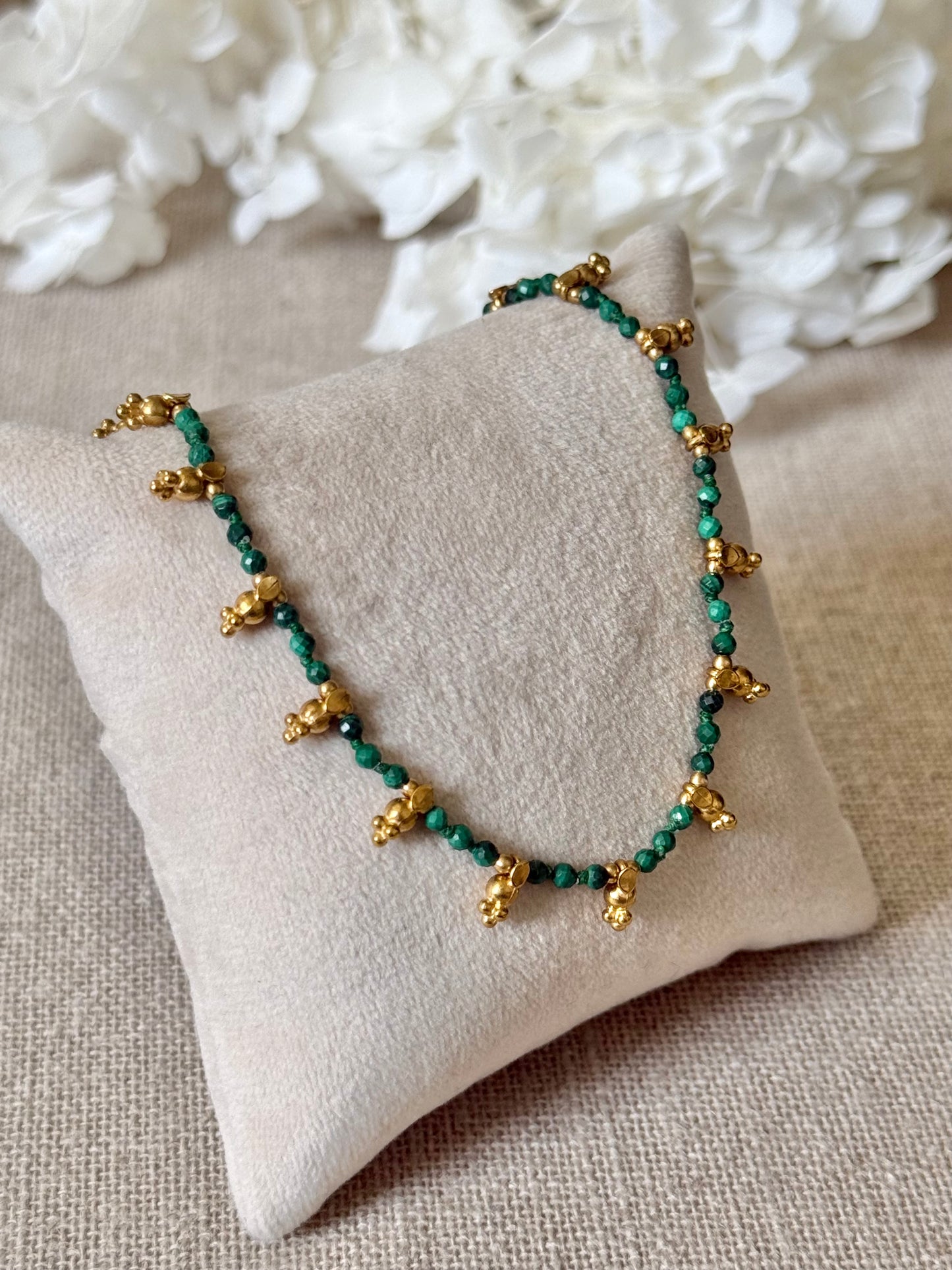 Collier Albane malachites