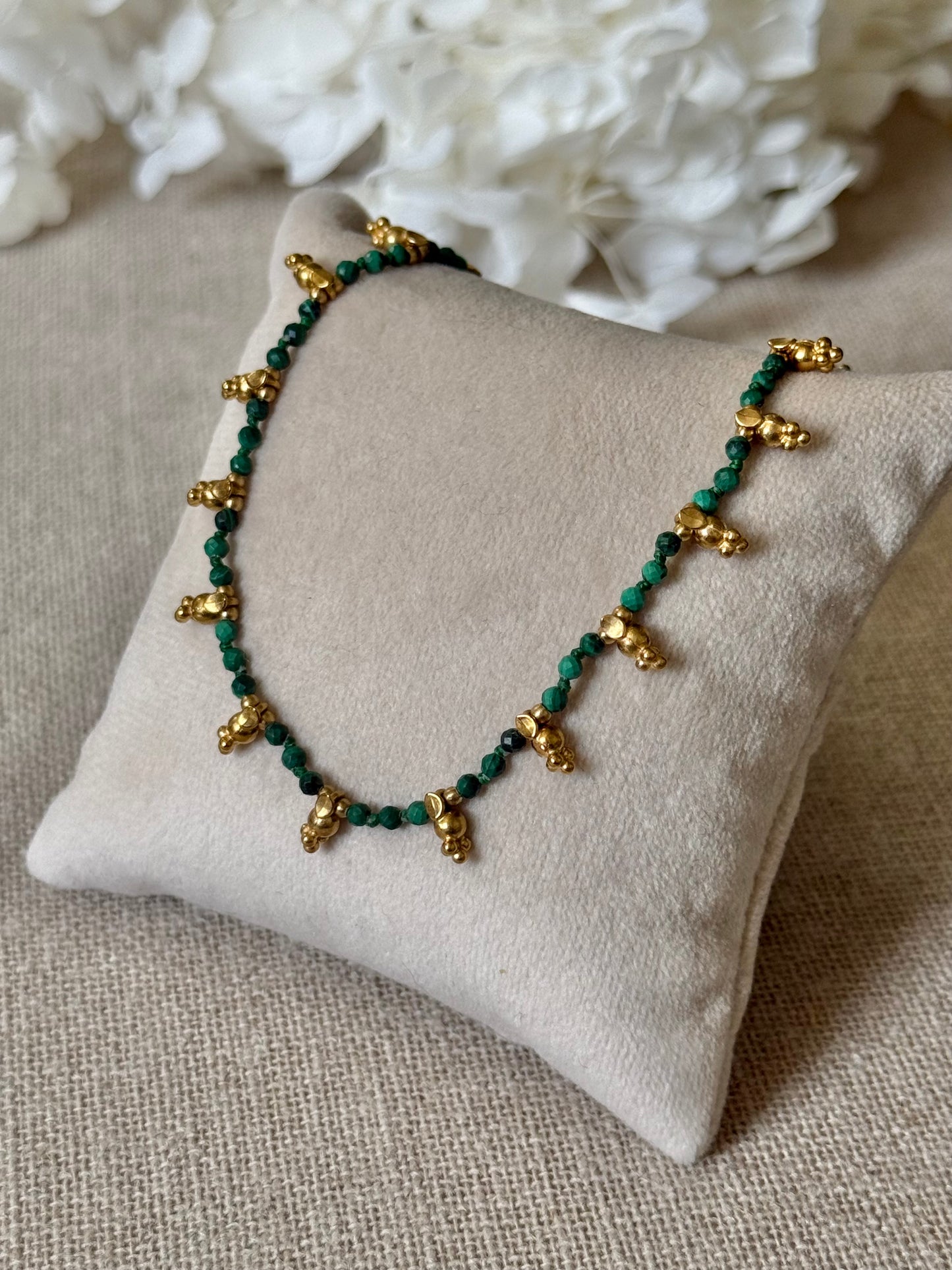 Collier Albane malachites