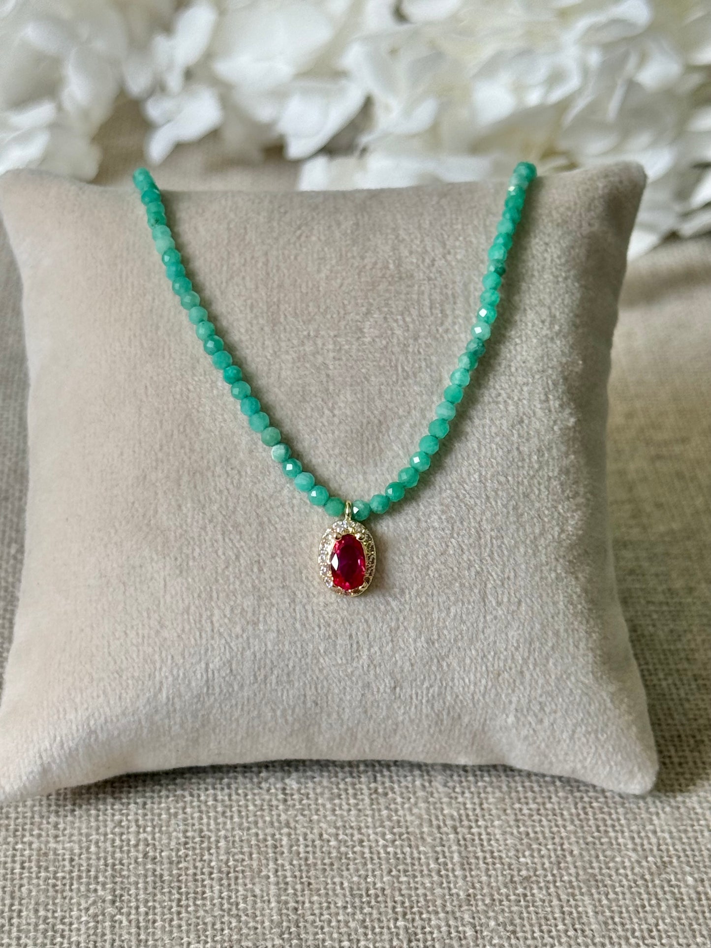 Collier Ella amazonites