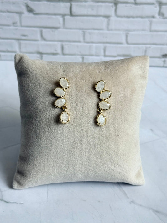 Boucles d'oreilles Monica pierres de lune