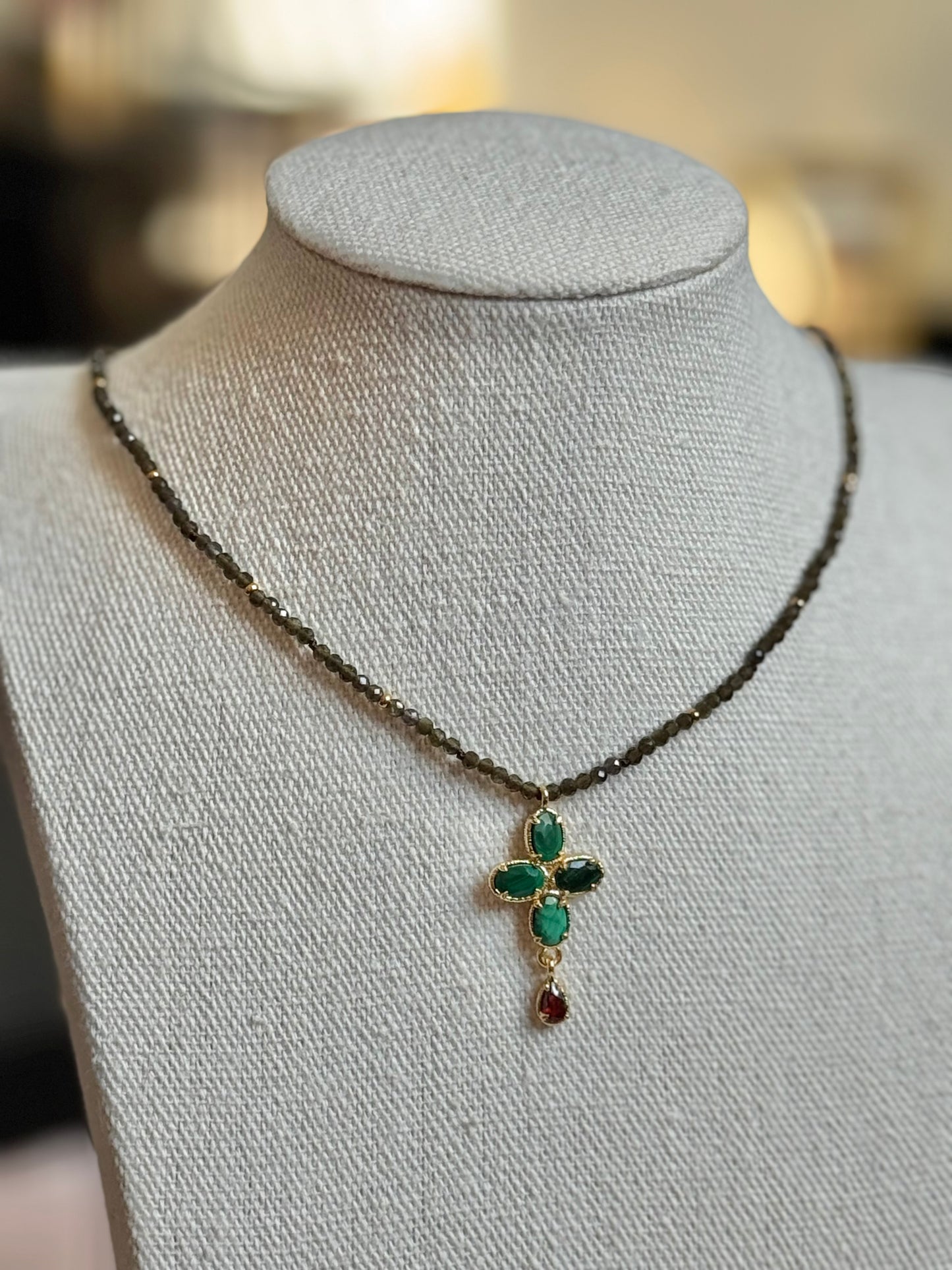 Collier Maria malachites