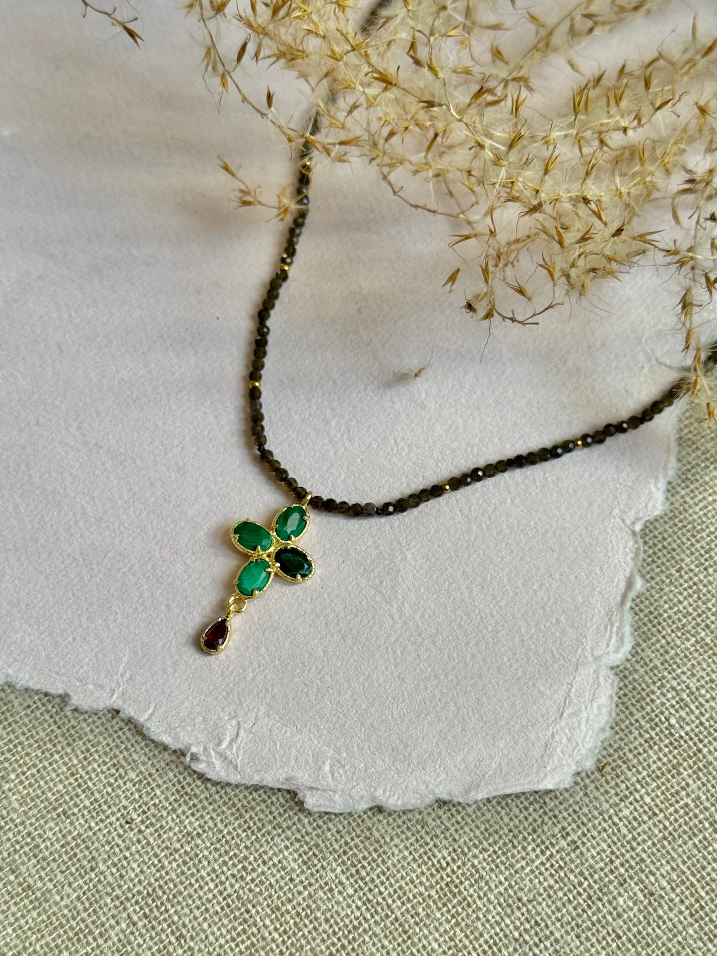 Collier Maria malachites