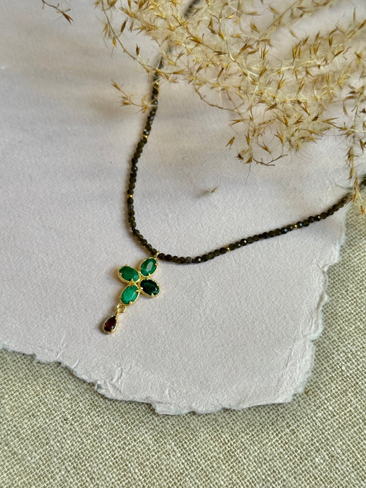 Collier Maria malachites