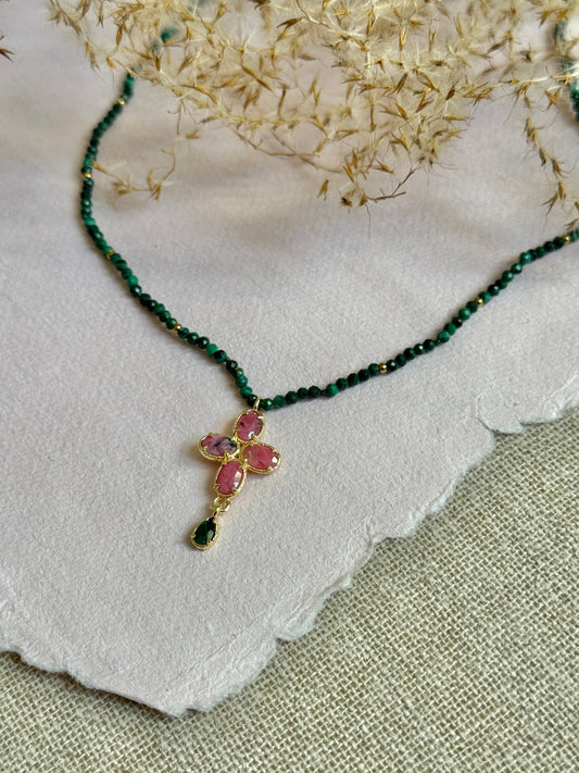 Collier Maria rhodochrosite