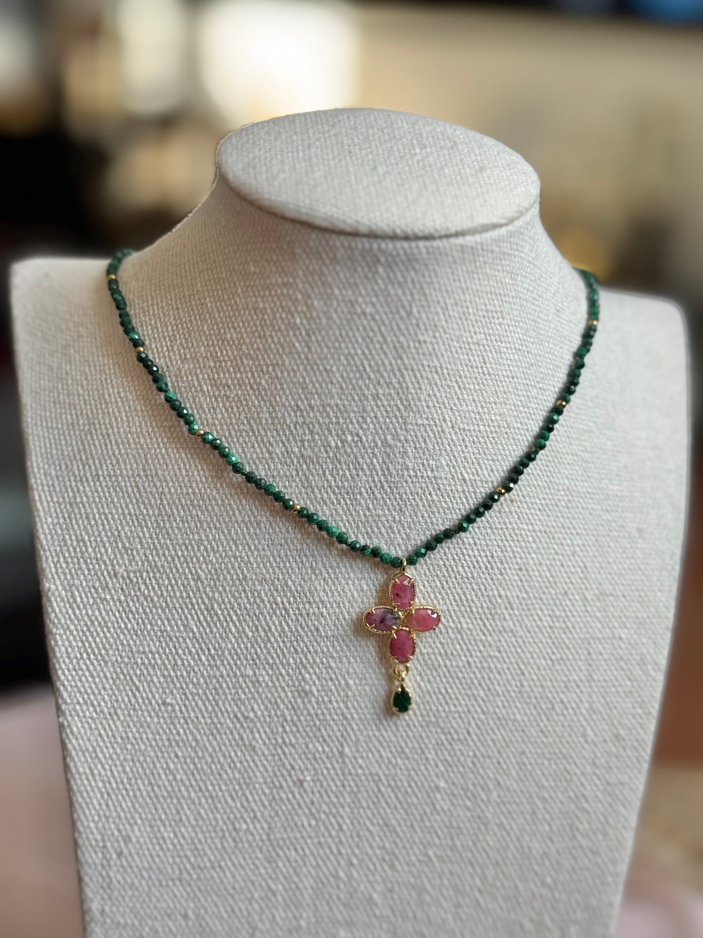 Collier Maria rhodochrosite